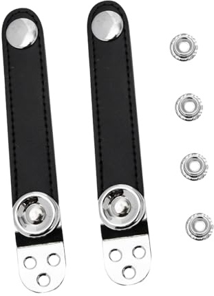 SUPVOX 2pezzi Cinghie per Fisarmonica Fibbia in Acciaio e Pelle di Vacchetta Nero, Facile Installazione e Uso Confortevole per Concerti e Prove di Fisarmonica