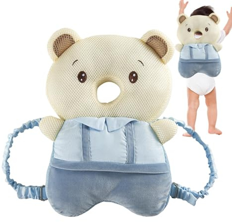 Liqzirtu Sac à dos protecteur de tête pour bébé – réglable avec motif d'animaux | de sécurité pour protéger la tête de bébé lorsque vous rampez ou marchez | Coussins souples pour et