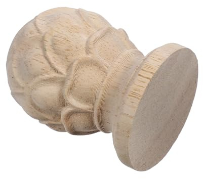IWOWHERO Remate de Madera Tallada Diseño Piña, 4x6 Cm, Estilo Europeo para Postes de Cama y Barras de Cortina, Accesorio Decorativo Hogar, Adecuado para Bricolaje y Decoración Interior