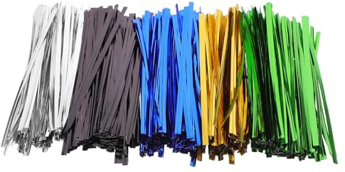 jojofuny Attaches Torsadées Métalliques pour Paquet Bonbons, 4000 Pièces, Fil Métallique 12 Cm, Revêtement Plastique Coloré, Liens d'emballage Réutilisables pour Pâtisserie et