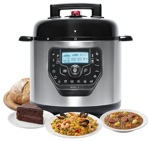 Cecotec Olla Programable Multifunción 6 Litros GM Modelo H Deluxe Daily. 1000W, Incluye Báscula y Tapa Advance, 19 Funciones, Cubeta Excelsior Antiadherente, Programable 24h, Modo ECO, Recetario
