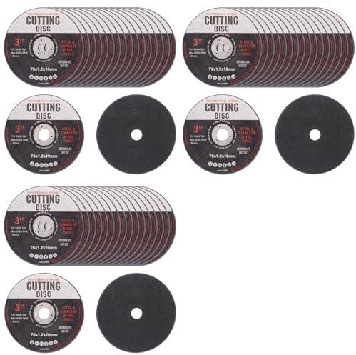 Mcnhbdgg 54 Disques à Tronçonner, Disque à Tronçonner 76 Mm, Disques pour Meuleuse D'Angle pour Métal, Disques de Meulage, Disques à Tronçonner pour Couper le Métal