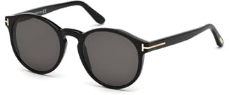 TOM FORD Unisex IAN-02 Sunglasses, Shiny Black, 51/20/145