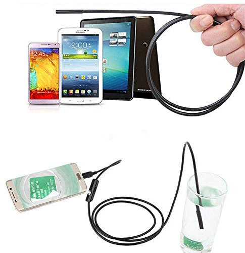 Cocoarm USB Endoskop IP67 Wasserdichtes Endoskopkamera 7mm Digital Inspektionskamera Flexible Video Boreskop Kabel Boreskope Kamera mit 6 LED Licht für Android Smartphone, Tablette, PC (2m)