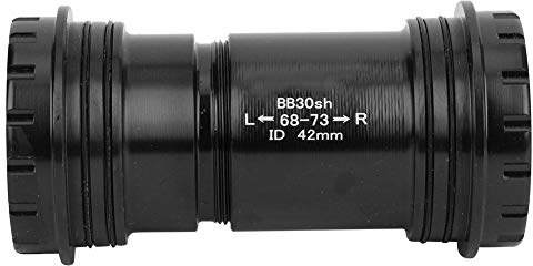 Alloy Thread BB30 Bike Bottom Bracket, BB Bottom Bracket, Screw-in Locking for 24/24mm Crankset 42mm Frame Shell(Black)