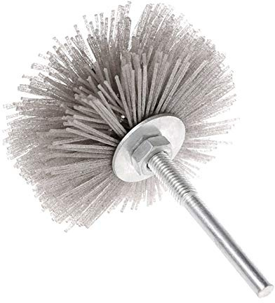 Cepillo de alambre de alúmina abrasivo para desbarbar, cabeza de flor, pulir, pulir, vástago de rueda, muebles, escultura de madera, taladro giratorio, herramienta-M18,80