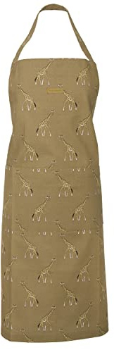 Sophie Allport - Giraffe Unisex Adult Kitchen Apron, 100% Cotton, Adjustable Neck Strap and Front Pocket