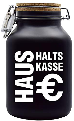 Spardose Haushaltskasse Geld Geschenk Idee Schwarz XXL