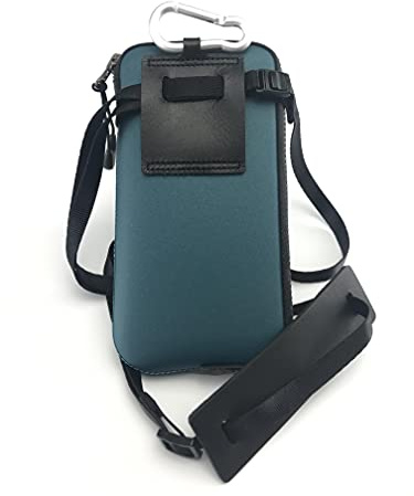 OneJoy Phone Purse bag for women, Mobile Phone Bag for Men, Neoprene Phone Pouch Case Carrying with Clip & Puller for iPhone, Phone Wallet with Lanyard M Size [Bronze]