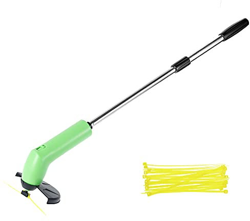 Tagliaerba a batteria, mini tagliaerba elettrico, con manico telescopico, leggero e portatile, può essere montato e smontato, adatto per diserbo con carico di lavoro basso e silenzioso