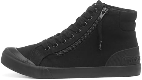 Rocket Dog Jazzin Hi Womens Black Canvas - Size 7 UK - Black