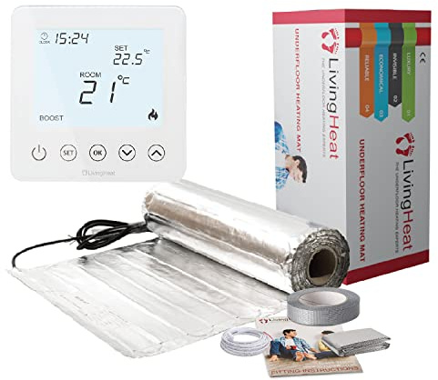 Underfloor Heating Kit for Under Laminate & Wood Floors, Electric 150w /m² with T5 Touch Screen Thermostat, 1/m²
