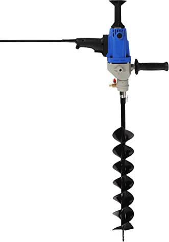 LENJKYYO Elektrischer Erdbohrer, Bohrschnecken 1900W, Erdbohrgerät mit Bit (Durchmesser 120mm) & Gebürsteter Motor, Professional Erdlochbohrer Set, Pfahlbohrer Brunnenbohrer