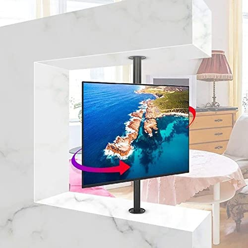 360 Grad Dreh Neigungs Schwenk TV Halterung – TV Wandhalterung, LCD TV Bodenständer, Trennwand Drehgestell, Drehbarer TV Schrank, Drehbare Basis, 32-55 Zoll LED Bildschirmanzeige (Size : 66-82CM)