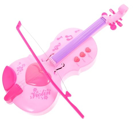 Kisangel Giocattolo Violino Di Plastica Giocattolo Violino Rosa Per Bambini o Per Bambini Piccolo o Musicale Strumento Musicale Per Piccoli
