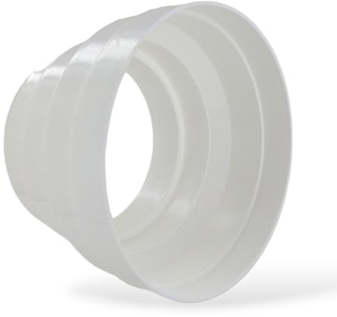 DL-pro Reduzierstück Adapter für Abluftschlauch Rohr in Lüftungssysteme Belüftungstechnik Ablufttrockner (125/100er)