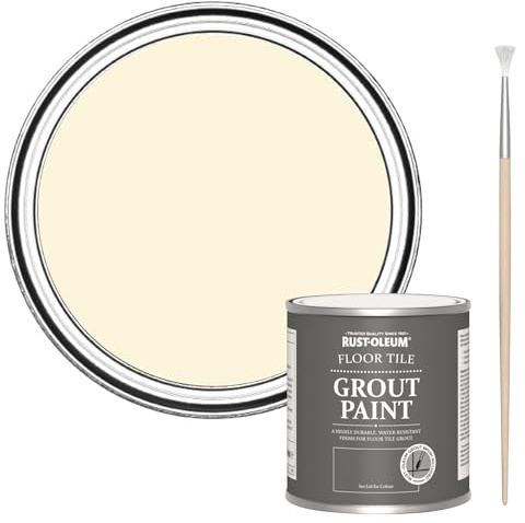 Rust-Oleum Ultra-Durable Beige Floor Tile Grout Paint - Clotted Cream 250ml