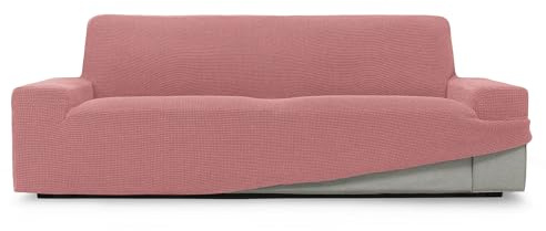 SOFASKINS® super elastischer überzug, Sofabezug 3 sitzer, atmungsaktiv, bequem und langlebig, Sofa überzug, Einfach anzubringen, Maße (180-230Cm), Farbe Pastellrosa