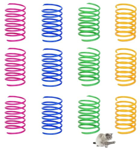 28 Stück Katzenspielzeug Spirale Katzen Spielzeug Spirale Katzenspielzeug, Bunte Spiralfedern Spielzeug Für Katzen Haustiere(zufällige Farbe)