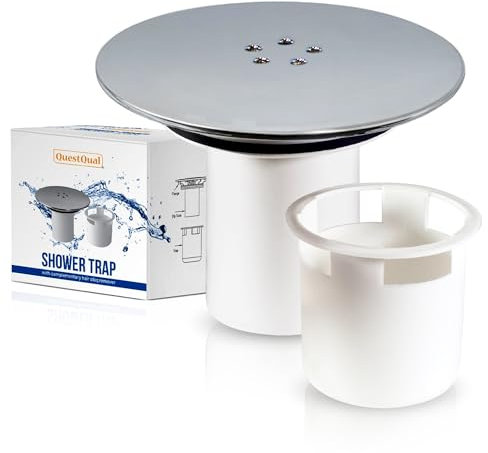 Shower Drain Cover Replacement 90mm Shower Waste Trap Cap Tube Cup - Easy Fit Shower Plughole Cover Shower Trap Cover