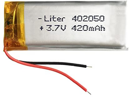 Batterie 402050 LiPo 3.7V 420mAh 1.554Wh 1S 5C Liter Energy Battery pour l'électronique Rechargeable Téléphone Portable Smartwatch GPS - Ne Convient Pas à la Radiocommande 52x20x4mm (420mAh|402050)