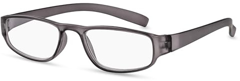 FILTRAL Extrem leichte Lesebrille in der Trendfarbe Grau/Moderne eckige Lesehilfe für Damen & Herren/+1,00 dpt F4567444