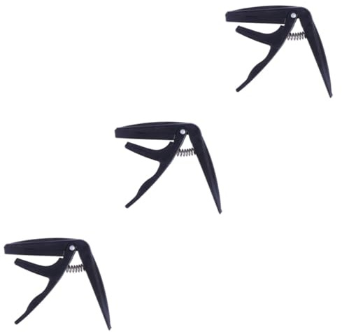 TOYANDONA 3 Stücke Ukulele Capo Einhand-tuner Für Akustische Zubehör Schwarz Silikon Polsterung