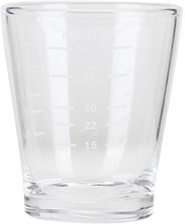 CDQL Taza Medidora de Vaso de Chupito de 80ml, Taza de café con Báscula, Vaso Medidor de Leche Expreso para el Hogar, Oficina, Cafetería, Transparente