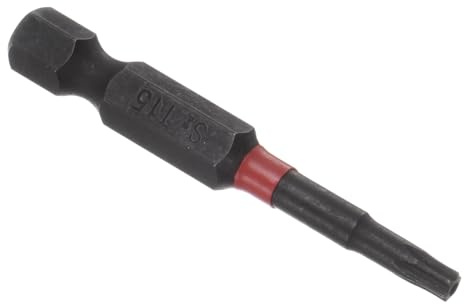CoCud Punta Avvitatore Torx Magnetica T15 Lunghezza 50mm Attacco Esagonale 1/4 Trapano Avvitatore Stella 6 Punte Acciaio S2 Antimanomissione Nero - (Applicazioni: per Riparazioni Auto)