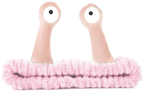 Molain Gesicht Waschen Stirnband Palm Und Schnecke Spa Haarbänder Make Up Stirnbänder Frauen Cartoon Niedlich Korallen Fleece Elastisches Kreative Haarschmuck Zum Dusche Sport Schönheit (Hellrosa)