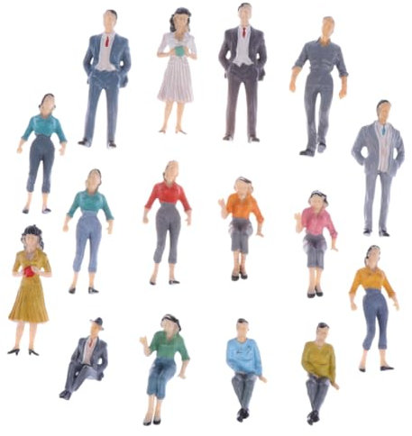 VILLFUL 16stücke Teiliges Bunte Miniaturfiguren Für Modelllandschaften Sandtisch-zubehör Lebensechte Mini Menschen Figuren Für Puppenhaus Deko Und Schulprojekte Zufälliger Stil