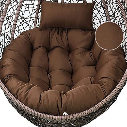 Weicher und bequemer Bezug zum Aufhängen von Eierstühlen, für drinnen und draußen, Terrasse, Hof, Garten, Kaffeefarbe, Ersatzbezug für Schaukelkorb, Stuhl, keine Polsterung im Lieferumfang enthalten