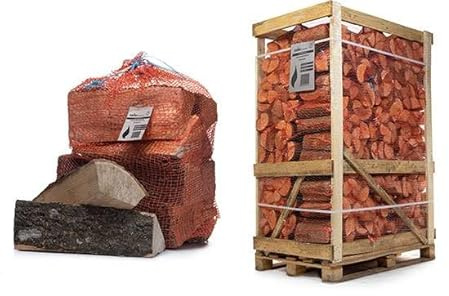Kiln-Dried Softwood Firewood Logs – Ready to Burn, Easy to Light, Perfect for Fire Pits, Wood Burners, BBQs, Camping Fires, and Pizza Ovens – Hotter, Longer-Burning Logs (2 x Net)