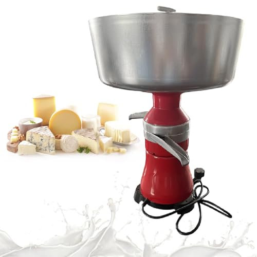 SéParateur Centrifuge De CrèMe De Lait, 80L/H 21Gal/H SéParateur De CrèMe De Lait Frais éLectrique, Centrifugeuse En Alliage D'Aluminium SéParateur De Fromages Pour ChèVres Vaches,220V