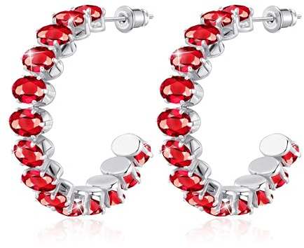 Linawe Creolen Ohrringe Edelstahl Damen, Statement Ohringe Jewelry, Hypoallergene Große Modeschmuck Ohrschmuck, Erhältlich in Gold und Silber