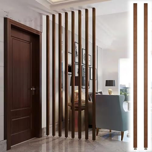 Fortschrittliche Raumteiler aus Holz, 2 Stück, 230 cm hoch, Hohle Dekorsäule für Wohnzimmer, Büro, Eingang