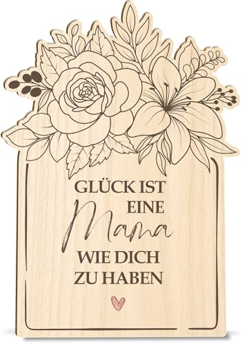 Geschenk Muttertag Holzkarte - Mama Geburtstagskarte - Geschenke für Mama, Geschenk für Mama, Muttertagsgeschenke von Kindern, Mama Geschenk Geburtstag, beste Mama der Welt