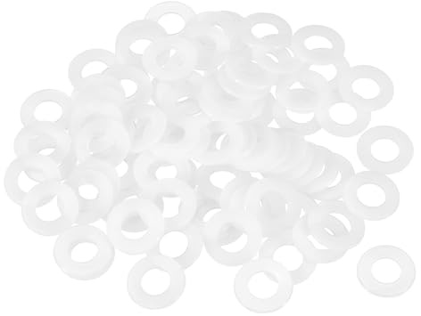 QUARKZMAN 85Pcs Arandelas Planas De Nylon M10 Arandelas Lisas Blanco | 10mm DI 15mm De 1mm De Espesor, Espaciadores De Plástico, Para Tornillos Tuercas Reparación De Fontanería Grifos De Jardín