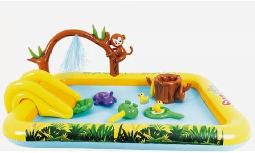Inflatable Rectangular Paddling Pools for Kids | Garden 2.6m x 1.75m Swimming Pools for Children | Baby Outdoor Fun Water Play Centre