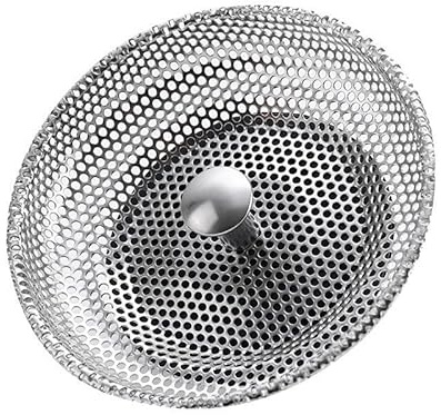 Filtre de vidange d'évier en acier inoxydable – Siphon de sol de douche pour cuisine et salle de bain en maille – Solution efficace de drainage des déchets facile à nettoyer