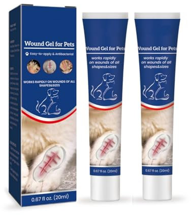 Generisch Pet Wundpflegegel für Hunde und Katzen | 20ml Pet Skin Care Gel, Wasserfestes Heilgel für Hautinfektionen und Wunden, Gel-Bandage, Flüssigkeitsgel, Welpen-Wundheilung - 2 Stück