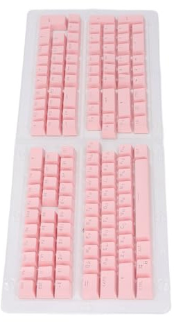 aqxreight Russian 132 Tastatur -Tastaturschlüsselkaps OEM ABS Matte Finish für 61 62 64 68 84 87 104 108 Taste Mechanische Tastaturen (PINK)