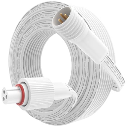 Norward Extension Cable for Govee Outdoor Lights Permanent, IP68 Waterproof Extension Cord, Compatible with Govee H705A H705B H705C H706A H706B H706C and Permanent Outdoor Lighting Systems (19.6FT)