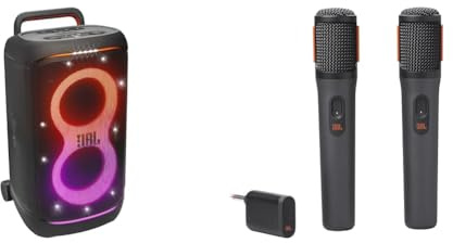 JBL PartyBox 520 kabelloser Bluetooth-Lautsprecher und PartyBox Wireless Mic Bundle