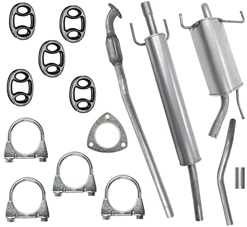 POLMOstrow Auspuff für Opel Corsa 3 III C 2000-2006 | Kollektorrohr, Mitteltopf und Endtopf, Motoren: 1.0 - 1.0, Fließheck