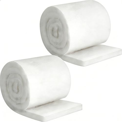JqruiTbeis Filterwatte Aquarium, 2 Stück Filtermatte Aquarium Filterschwamm, Hochdichte Filterwatte für Effektive Wasserfilterung, Ideal für Aquarium und Fischbehälter, 100cm x 12cm x 2cm