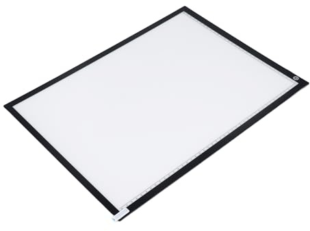 Plyisty A3-Mal-Leuchttafel mit Stufenloser Dimmung, Künstlerisch Einfach zu Verwenden für Dias/Negative, Multifunktionale Leuchttafel Zum Scannen von Dias/Fotos, Leichtes Acrylmaterial