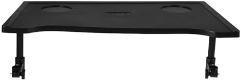 PLAFOPE Table Pliante pour Fauteuil Roulant, Plateau Léger en Plastique Noir avec Porte-gobelet Intégré, Accessoire Pratique pour Repas et Activités en Mobilité, Compatible Divers Modèles