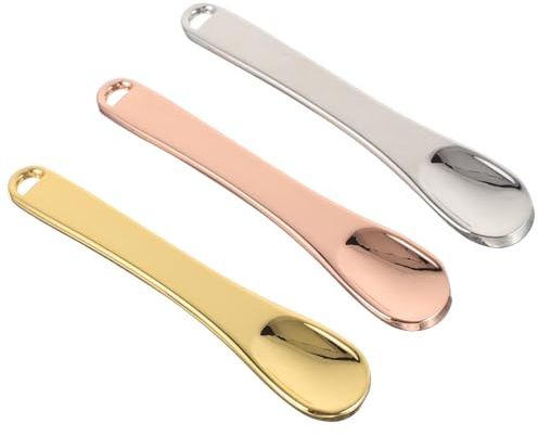Ipetboom 3 Espátulas Faciales de Aleación de Aluminio Reutilizables para Maquillaje Profesional, Ligeras y Fáciles de Almacenar para Uso en Salones de Belleza y Viajes