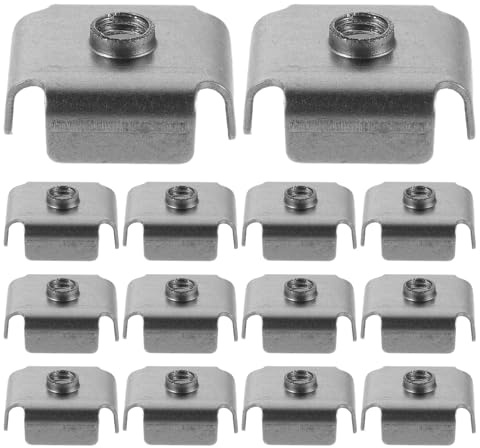 iplusmile 200 Écrous à Insert Filetés M6 pour Tubes Carrés 25 X 25 Mm – Inserts Métalliques Soudés en Tôle pour Fixation Fiable – Accessoires Industriels pour Tubes Carrés, Remplacement